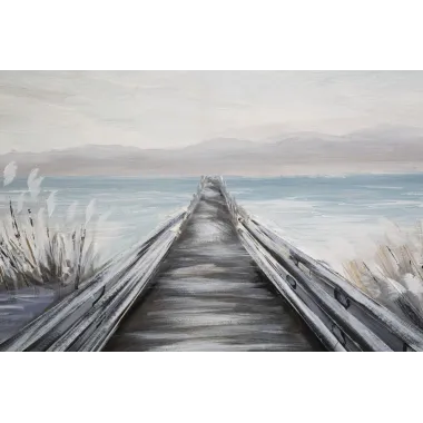 Malowany Obraz na Płótnie Pomost 120x3,8x80 cm